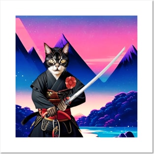 Cattana - Cat with Katana Posters and Art